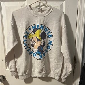 White Minnie Mouse Crewneck
